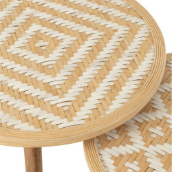 Set de 3 tables d'appoints en bois CLYP - Bohème Chic