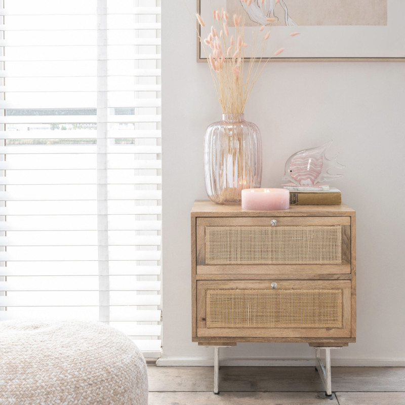 Table de chevet en bois moderne RATY - Chambre Bohème