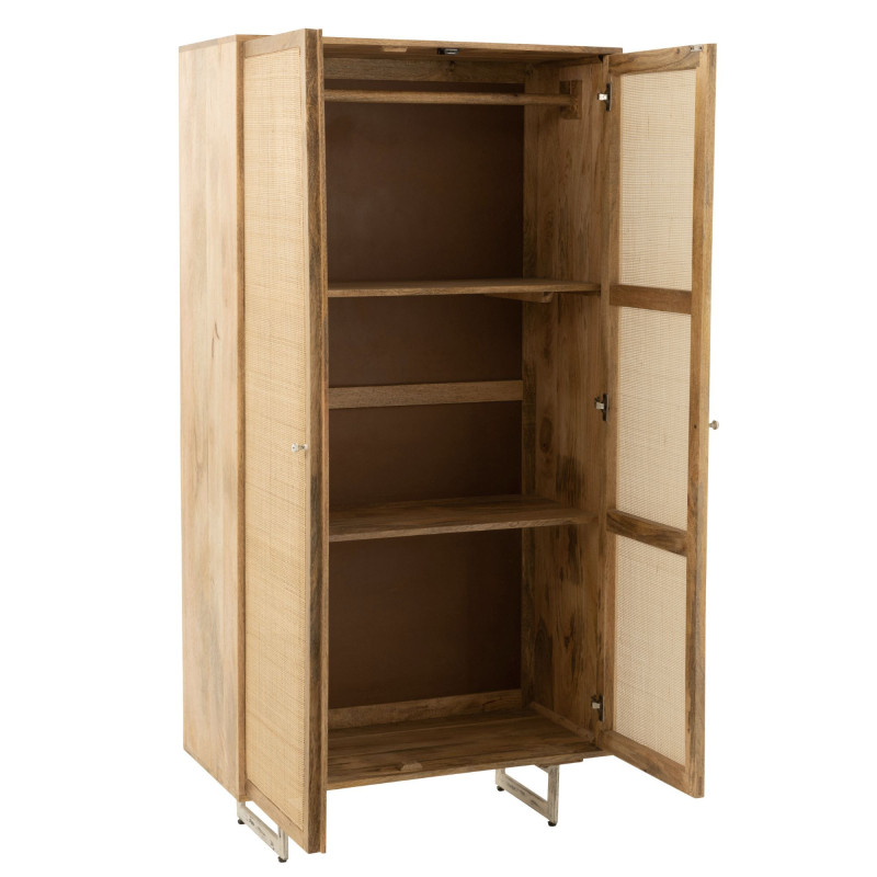 Armoire en bois 175x95 cm RATY - Bohème Chic