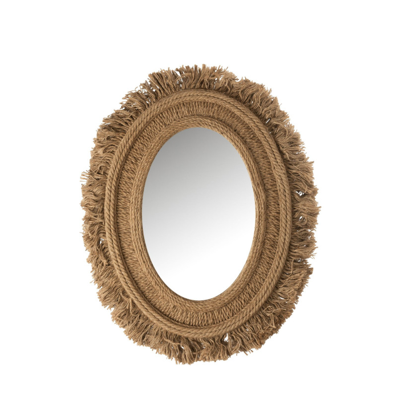 Miroir en jute moderne 97cm JULA - Bohème Chic