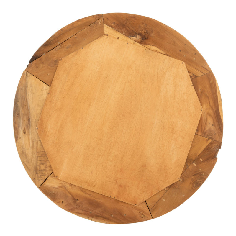 Miroir rond en bois teck TEKYA - Décoration Murale