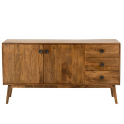 Buffet bas en bois marron BUDYA - Design et Fonctionnel