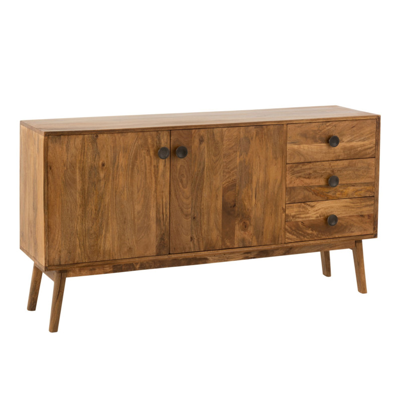 Buffet bas en bois marron BUDYA - Design et Fonctionnel