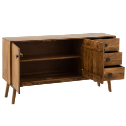 Buffet bas en bois marron BUDYA - Design et Fonctionnel