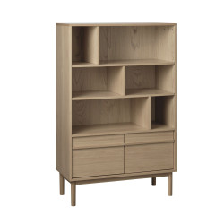 Bibliothèque en bois 140cm CASSIE - Design Scandinave