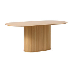 Table à manger ovale en bois 95x180cm SONYA - Moderne, Design