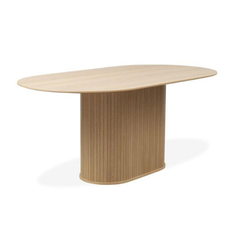 Table à manger ovale en bois 95x180cm SONYA - Moderne, Design