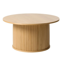 Table basse ronde en chêne 90cm SONYA - Design Moderne