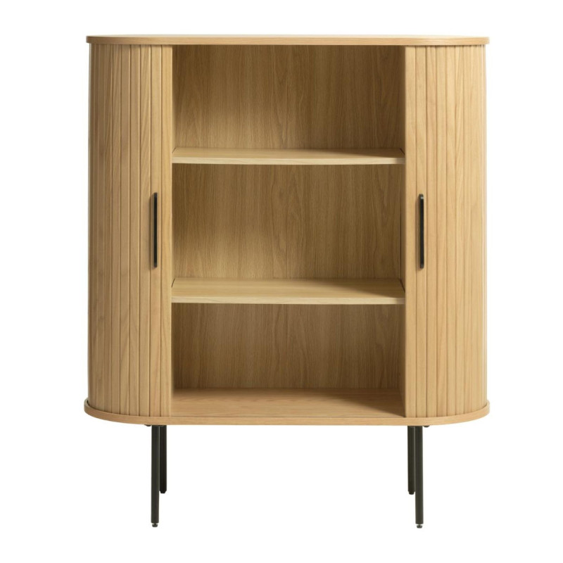 Armoire en chêne et métal 118cm SONYA - Design et Fonctionnelle