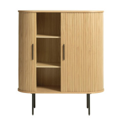 Armoire en chêne et métal 118cm SONYA - Design et Fonctionnelle