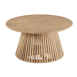 Table basse ronde en bois moderne VINY - Salon Design