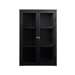 Armoire murale en métal noir 90x60cm TALMA - Industriel Chic