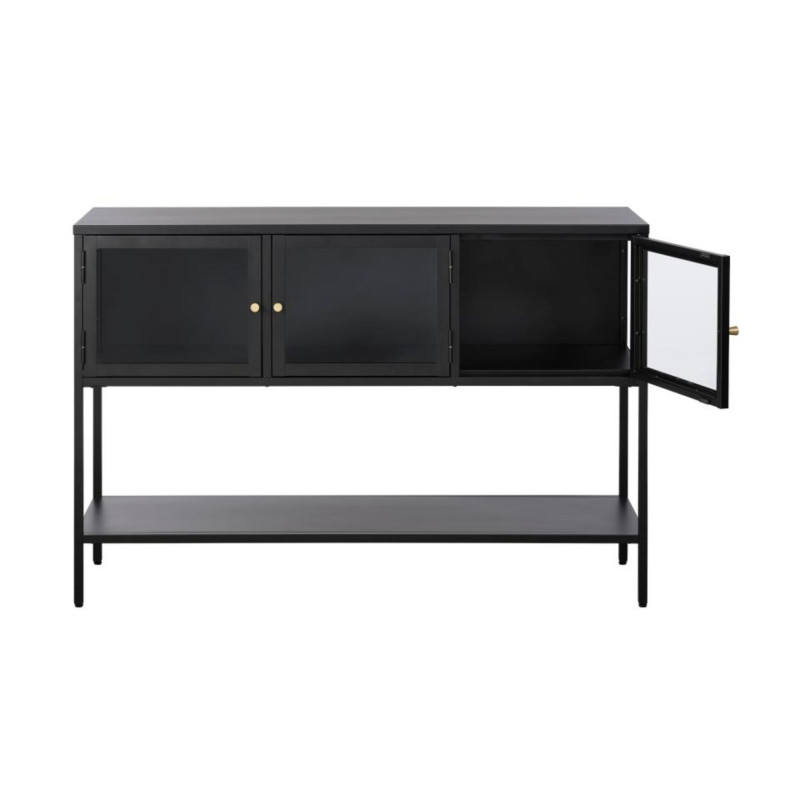 Buffet pieds hauts en métal noir TALMA - Design Industriel