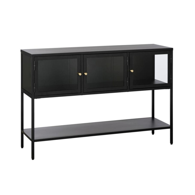 Buffet pieds hauts en métal noir TALMA - Design Industriel