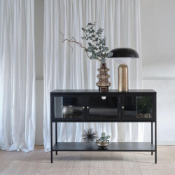 Buffet pieds hauts en métal noir TALMA - Design Industriel