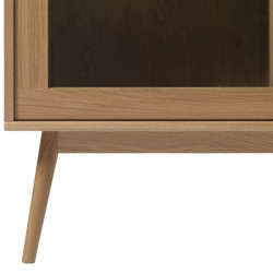 Buffet en bois et verre 160x110 cm INGA - Design Scandinave