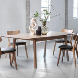 Table à manger extensible en bois 200x95 cm BERI - Design Scandinave