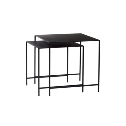 Set de 2 tables basse en métal noir BLAKY