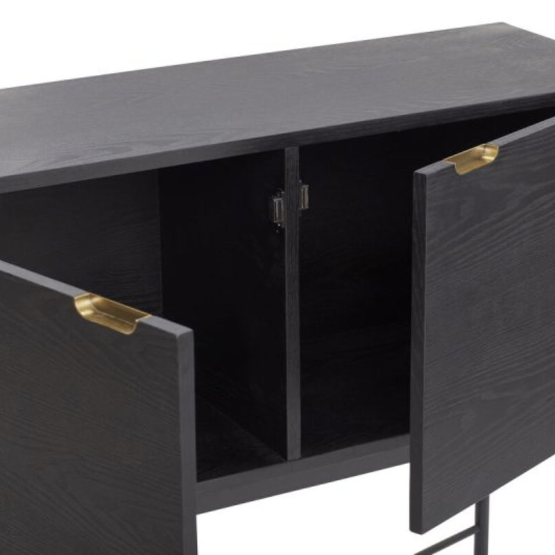 Console avec rangements en bois MORNA - Design Moderne