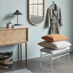 Banc en tissu moderne gris MITTY : Intérieur Design et Fonctionnel