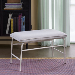 Banc en tissu moderne gris MITTY : Intérieur Design et Fonctionnel