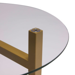 Table d'appoint design vitrée ENNEA : Intérieur Moderne et Épuré