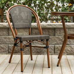 Lot de 2 chaises de jardin style café DARLAM - Extérieur chic parisien