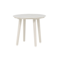 Table d'appoint ronde 40cm en métal blanc NALIA