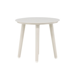 Table d'appoint ronde 40cm en métal blanc NALIA