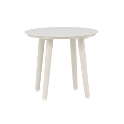 Table d'appoint ronde 40cm en métal blanc NALIA