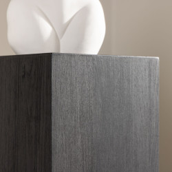 Table d'appoint haute cube en bois noir VICKY