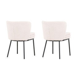 Lot de 2 chaises en tissu bouclé design ANYO