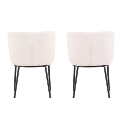 Lot de 2 chaises en tissu bouclé design ANYO