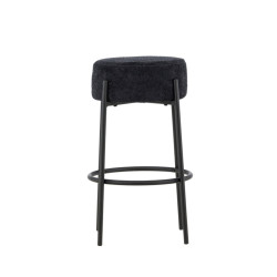 Tabouret de bar en tissu bouclé gris TUCO