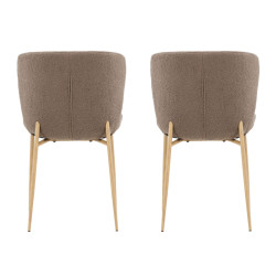 Lot de 2 chaises en tissu bouclé MODEO