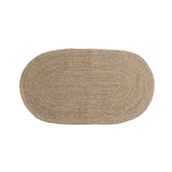 Tapis de salle de bain ovale en jute 50x90cm OLIVA