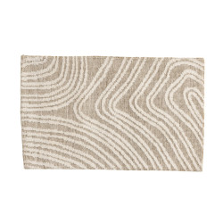 Tapis beige à lignes géométriques 50x80cm VIERA