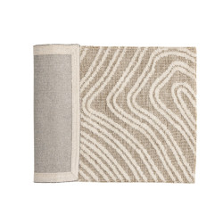 Tapis beige à lignes géométriques 50x80cm VIERA