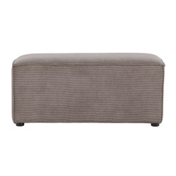 Pouf en tissu marron moderne GILYO