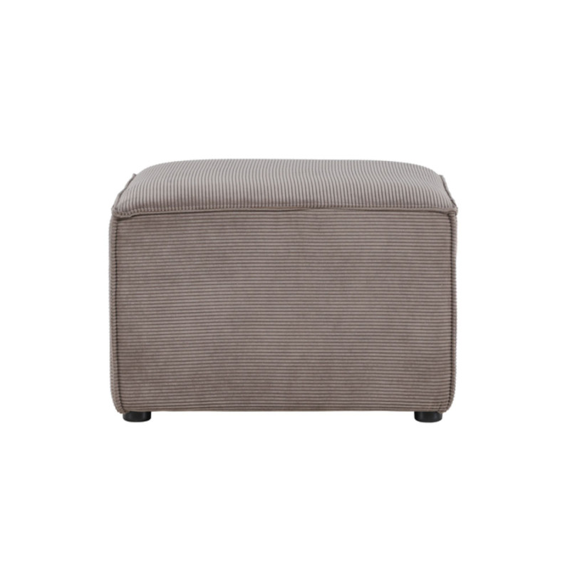 Pouf en tissu marron moderne GILYO