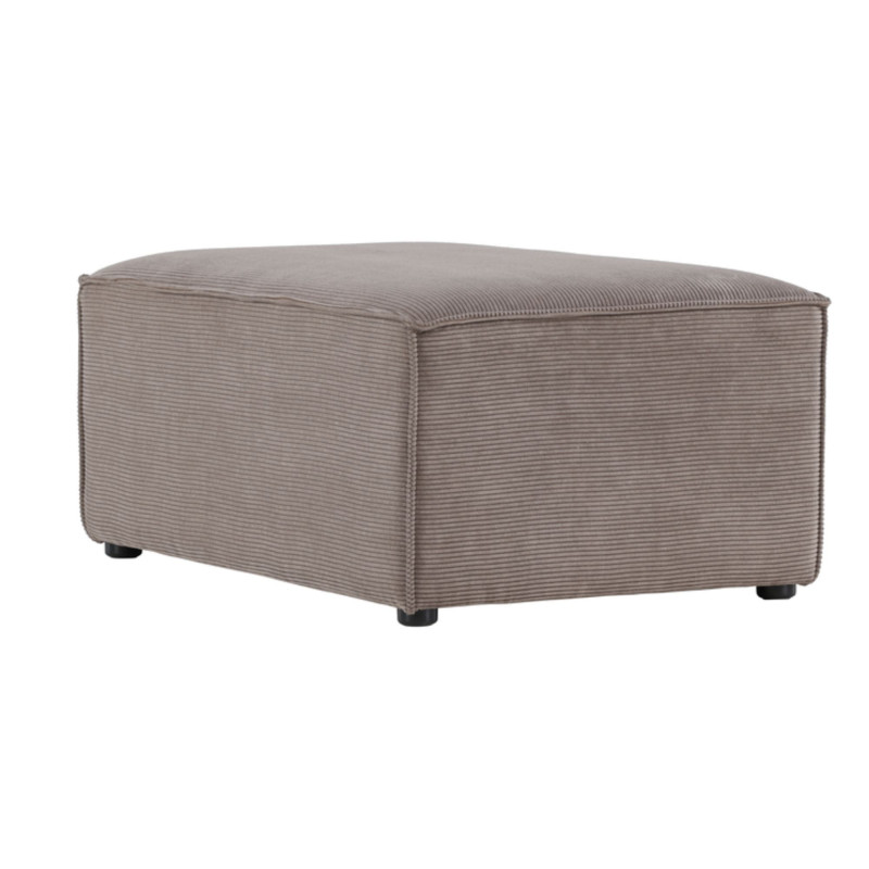 Pouf en tissu marron moderne GILYO