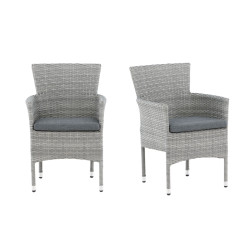 Lot de 2 chaises de jardin MALLY