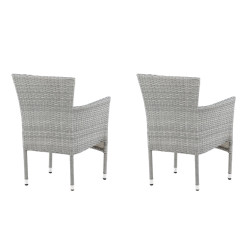 Lot de 2 chaises de jardin MALLY