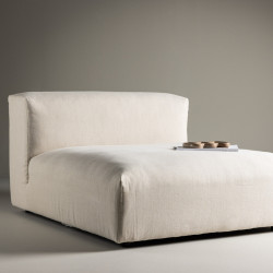 Canapé modulable en tissu beige 105x105cm VANIA