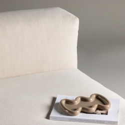 Canapé modulable en tissu beige 105x105cm VANIA