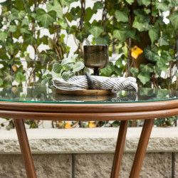 Table de jardin en verre LYRO