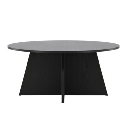 Table basse ronde design noir CUTY