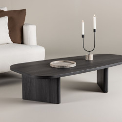 Table basse design noire en bois GROLY