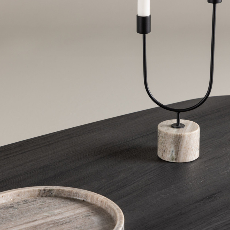 Table basse design noire en bois GROLY