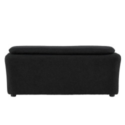 Pouf design en tissu noir LAURY